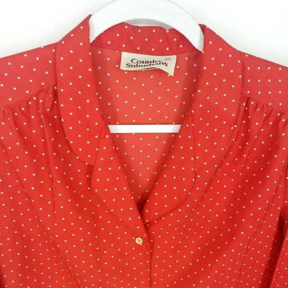 Vintage Country Suburbans Size 12 Button Front Top - Picture 2 of 6